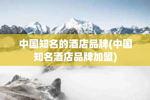 中国知名的酒店品牌(中国知名酒店品牌加盟)