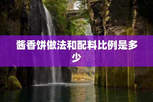 酱香饼做法和配料比例是多少