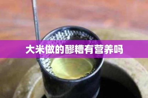 大米做的醪糟有营养吗