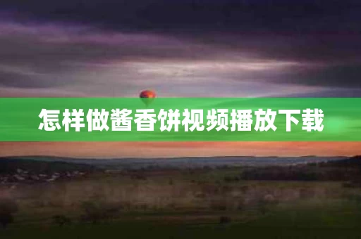 怎样做酱香饼视频播放下载