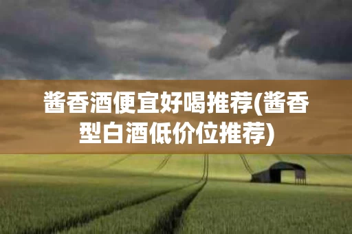 酱香酒便宜好喝推荐(酱香型白酒低价位推荐)