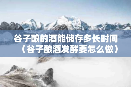 谷子酿的酒能储存多长时间（谷子酿酒发酵要怎么做）