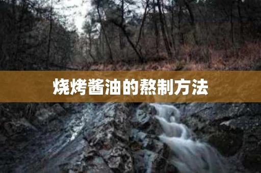 烧烤酱油的熬制方法