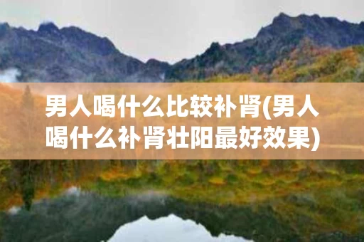 男人喝什么比较补肾(男人喝什么补肾壮阳最好效果)