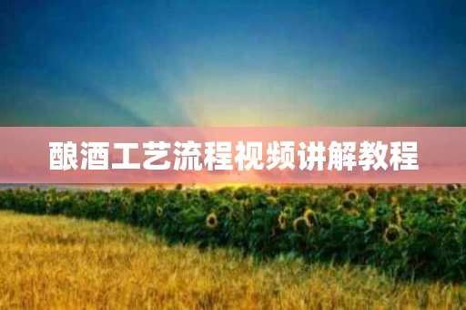 酿酒工艺流程视频讲解教程