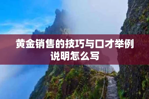 黄金销售的技巧与口才举例说明怎么写