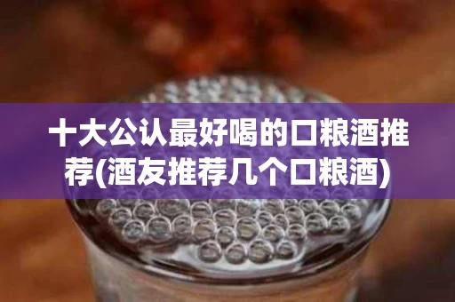 十大公认最好喝的口粮酒推荐(酒友推荐几个口粮酒)