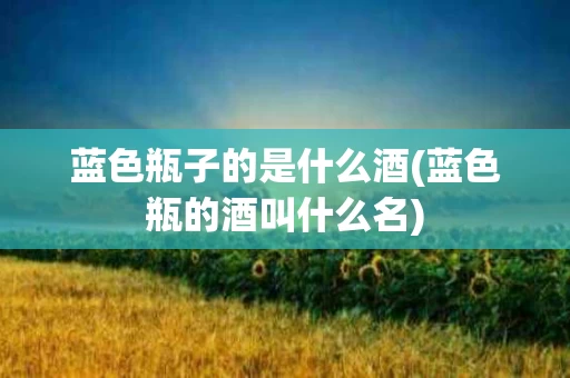 蓝色瓶子的是什么酒(蓝色瓶的酒叫什么名)