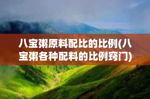 八宝粥原料配比的比例(八宝粥各种配料的比例窍门)