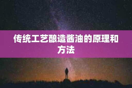 传统工艺酿造酱油的原理和方法