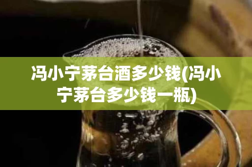 冯小宁茅台酒多少钱(冯小宁茅台多少钱一瓶)