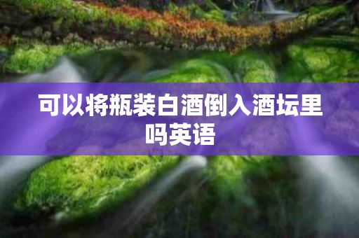 可以将瓶装白酒倒入酒坛里吗英语
