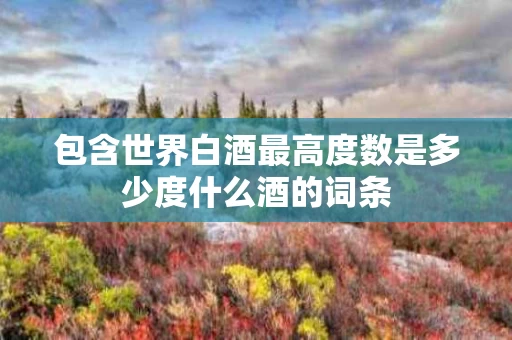 包含世界白酒最高度数是多少度什么酒的词条