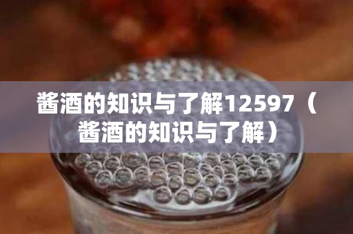 酱酒的知识与了解12597（酱酒的知识与了解）