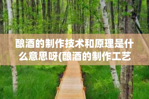 酿酒的制作技术和原理是什么意思呀(酿酒的制作工艺)