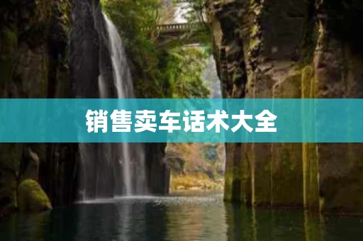 销售卖车话术大全