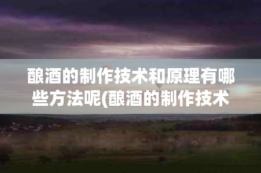 酿酒的制作技术和原理有哪些方法呢(酿酒的制作技术和原理有哪些方法呢英语)