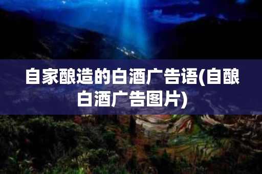 自家酿造的白酒广告语(自酿白酒广告图片)