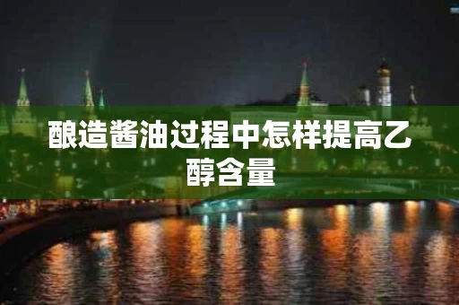 酿造酱油过程中怎样提高乙醇含量