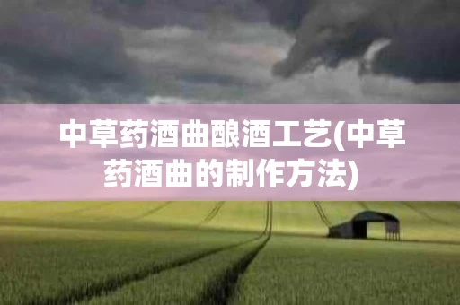 中草药酒曲酿酒工艺(中草药酒曲的制作方法)