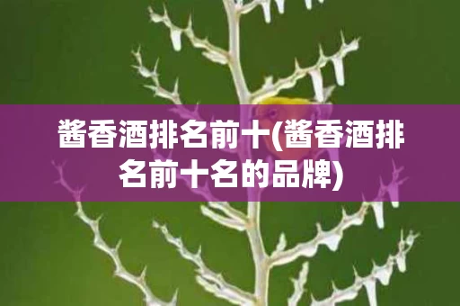 酱香酒排名前十(酱香酒排名前十名的品牌)