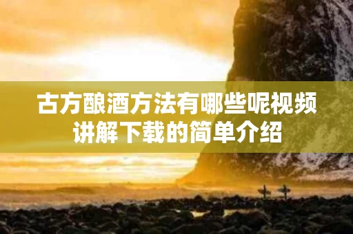 古方酿酒方法有哪些呢视频讲解下载的简单介绍