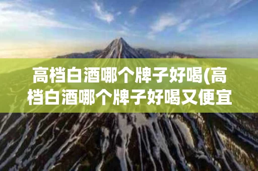 高档白酒哪个牌子好喝(高档白酒哪个牌子好喝又便宜)