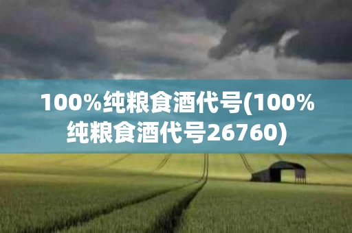 100%纯粮食酒代号(100%纯粮食酒代号26760)