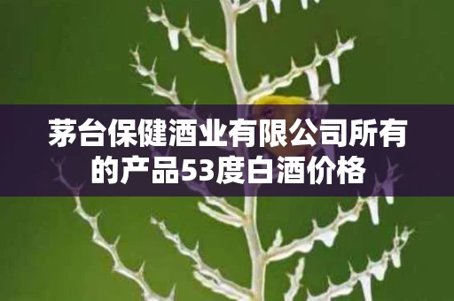 茅台保健酒业有限公司所有的产品53度白酒价格