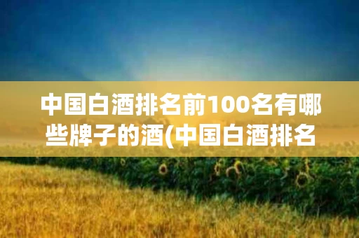 中国白酒排名前100名有哪些牌子的酒(中国白酒排名前100名有哪些牌子的酒呢)