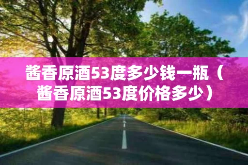 酱香原酒53度多少钱一瓶（酱香原酒53度价格多少）