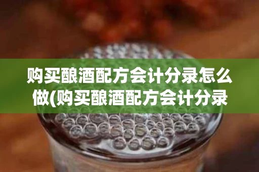 购买酿酒配方会计分录怎么做(购买酿酒配方会计分录怎么做账)