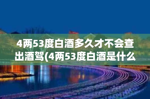4两53度白酒多久才不会查出酒驾(4两53度白酒是什么酒量)