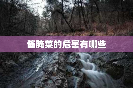 酱腌菜的危害有哪些