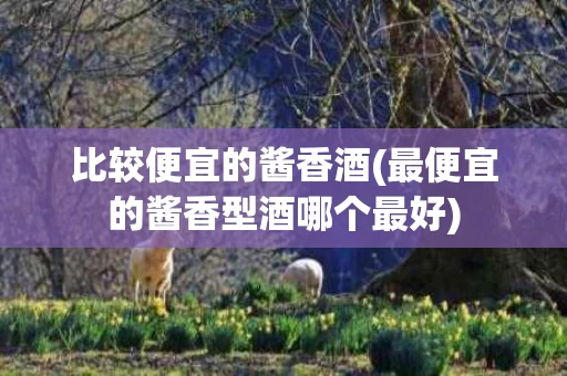 比较便宜的酱香酒(最便宜的酱香型酒哪个最好)