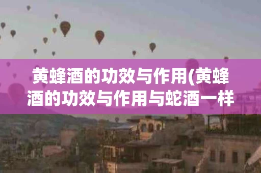 黄蜂酒的功效与作用(黄蜂酒的功效与作用与蛇酒一样吗)