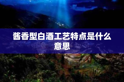 酱香型白酒工艺特点是什么意思