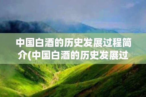 中国白酒的历史发展过程简介(中国白酒的历史发展过程简介资料)