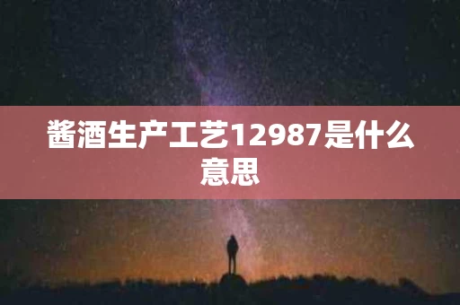 酱酒生产工艺12987是什么意思
