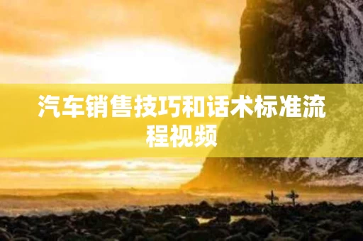 汽车销售技巧和话术标准流程视频