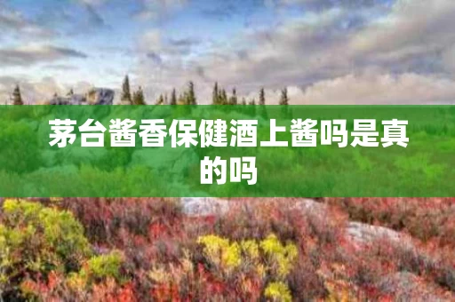 茅台酱香保健酒上酱吗是真的吗