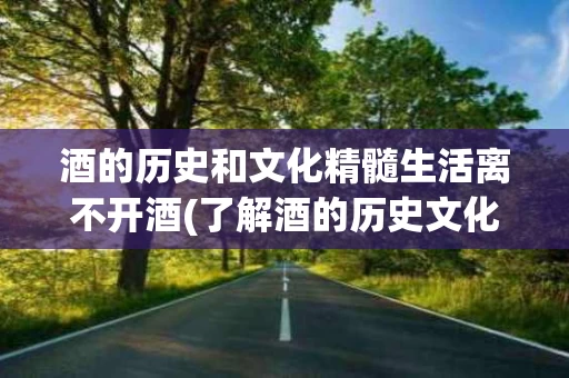 酒的历史和文化精髓生活离不开酒(了解酒的历史文化)