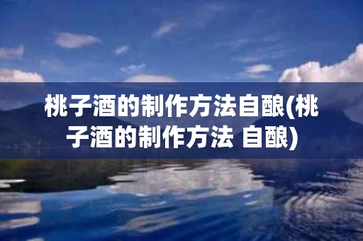 桃子酒的制作方法自酿(桃子酒的制作方法 自酿)
