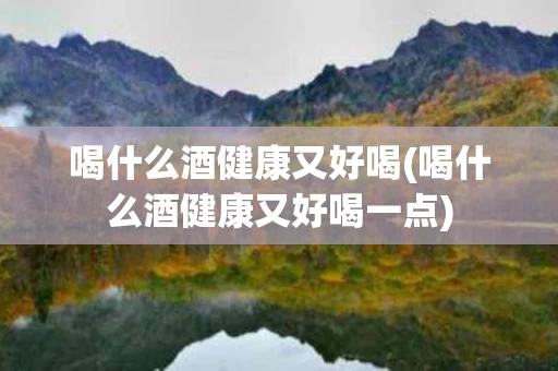 喝什么酒健康又好喝(喝什么酒健康又好喝一点)