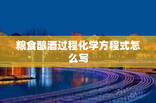 粮食酿酒过程化学方程式怎么写