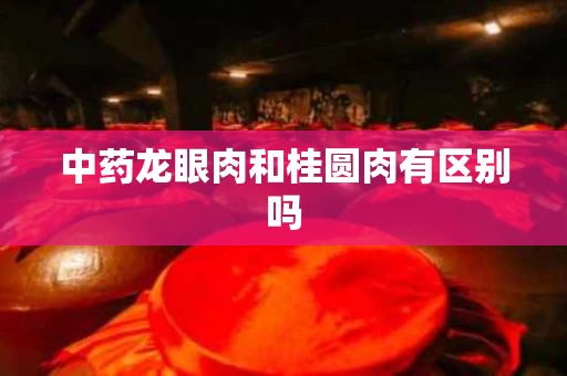 中药龙眼肉和桂圆肉有区别吗