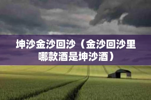坤沙金沙回沙（金沙回沙里哪款酒是坤沙酒）