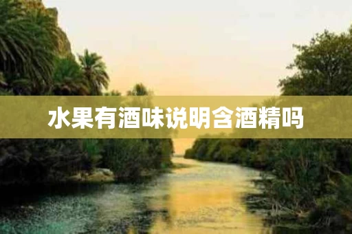 水果有酒味说明含酒精吗