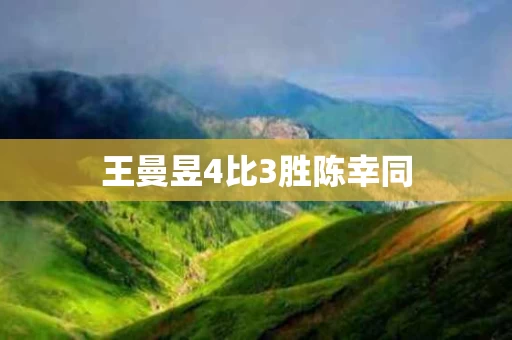 王曼昱4比3胜陈幸同