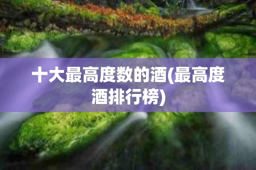 十大最高度数的酒(最高度酒排行榜)